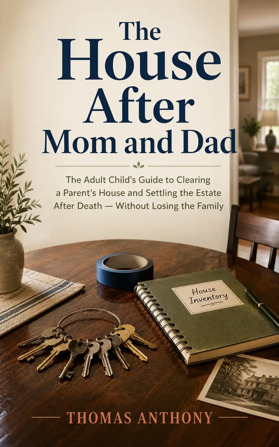 Cover of The House After Mom and Dad by Thomas Anthony — a guide to clearing a parent's house and settling the estate